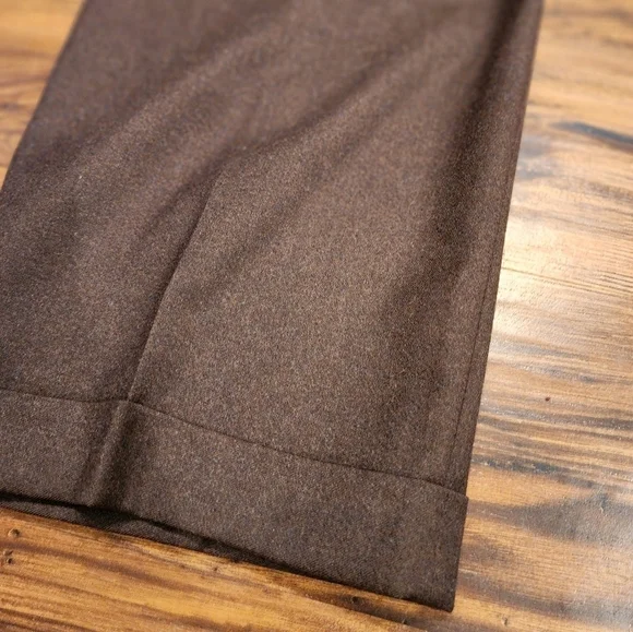 Worsted Wool Pleated Dress Pants - Picture 2 of 12